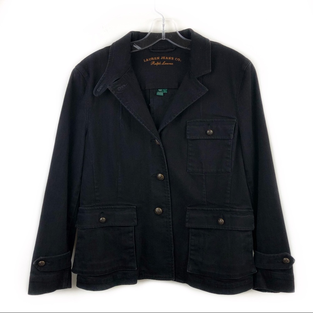 Lauren Jeans co vintage black jean jacket